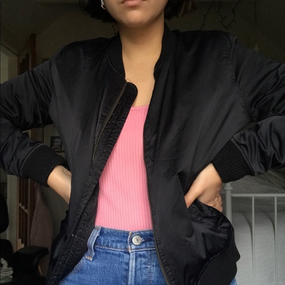 AE black bomber jacket - Picture 2 of 4